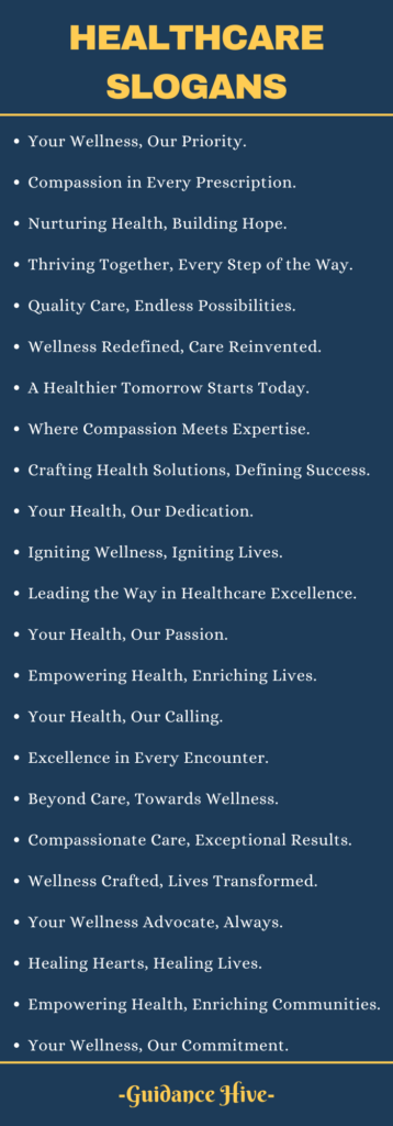 Slogans for Healthcare
